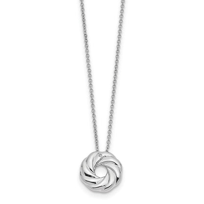 Sterlingsilber Sentimental Expressions Rhodiniert Zirkonia Sparkle und Shine 14 Zoll. Halskette mit 2 Zoll. Verlängerung