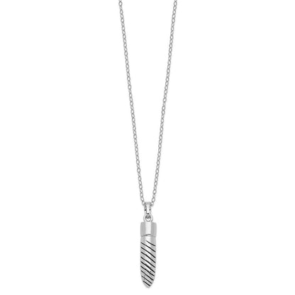 Sterlingsilber Sentimental Expressions Rhodiniert Antikisiert Lined Bullet Ash Halter 18 Zoll Halskette