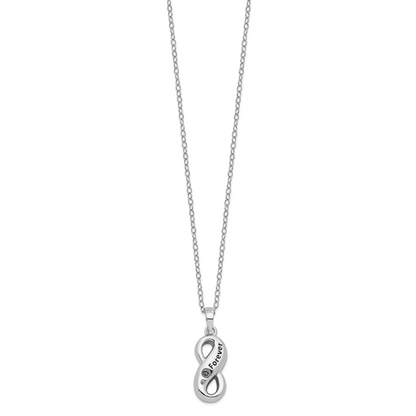 Sterlingsilber Sentimental Expressions Rhodiniert Goldfarben Herz Akzente Infinite Liebe Ash Halter 18 Zoll Halskette