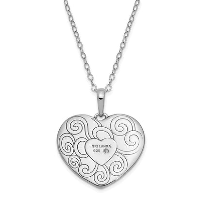 Sterlingsilber Sentimental Expressions Rhodiniert Antikisiert in My Herz 18 Zoll Halskette