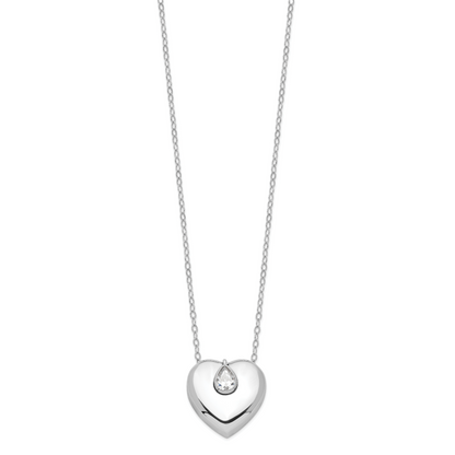 Sterlingsilber Sentimental Expressions Rhodiniert Zirkonia Missing You Ash Halter 18 Zoll Halskette