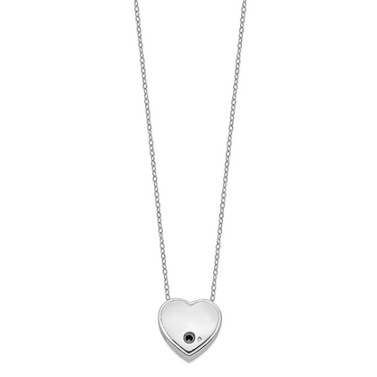 Sterlingsilber Sentimental Expressions Rhodiniert Zirkonia Missing You Ash Halter 18 Zoll Halskette