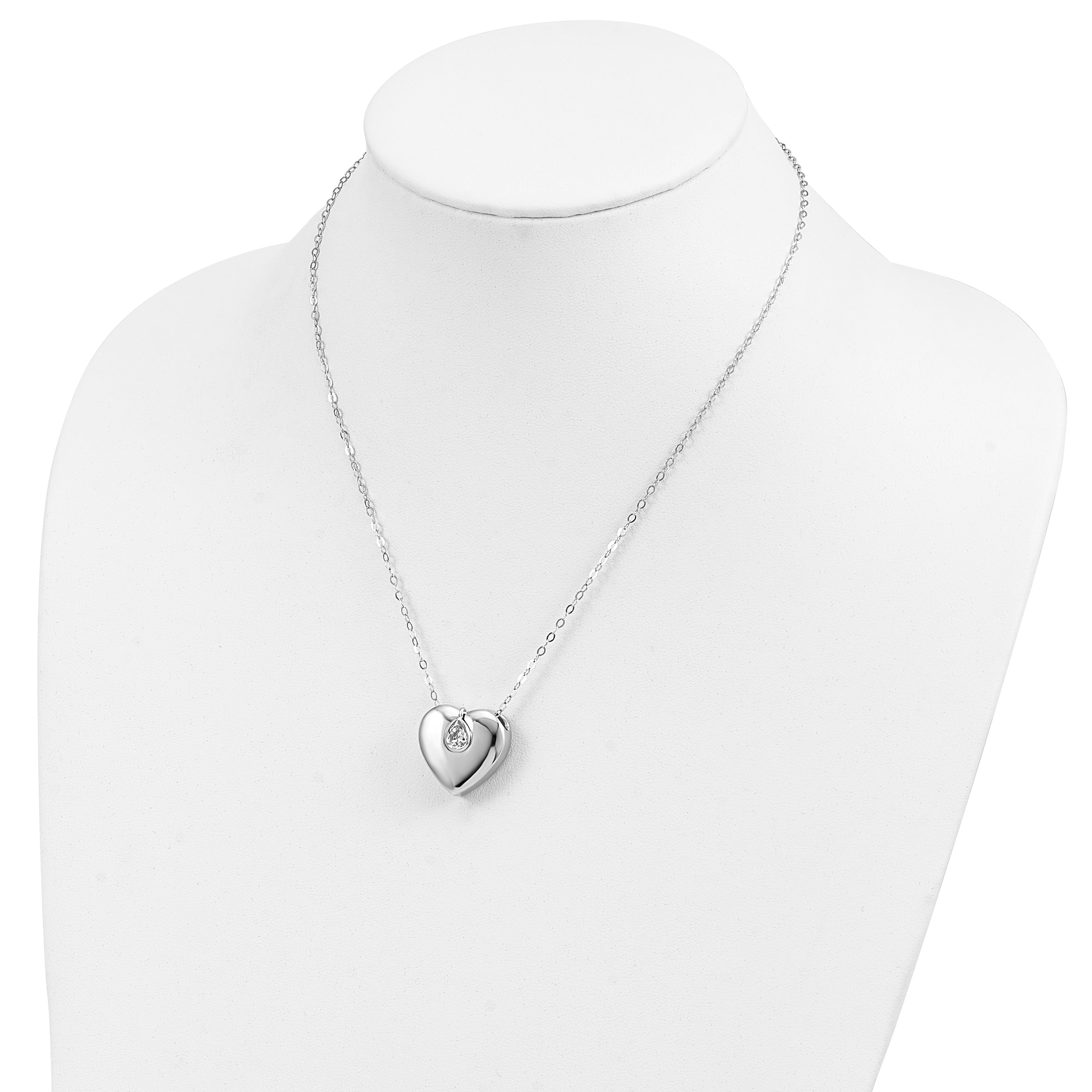 Sterlingsilber Sentimental Expressions Rhodiniert Zirkonia Missing You Ash Halter 18 Zoll Halskette