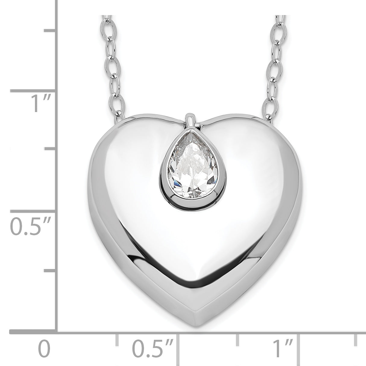 Sterlingsilber Sentimental Expressions Rhodiniert Zirkonia Missing You Ash Halter 18 Zoll Halskette