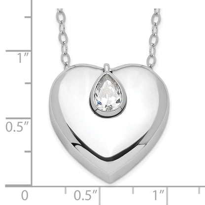 Sterlingsilber Sentimental Expressions Rhodiniert Zirkonia Missing You Ash Halter 18 Zoll Halskette