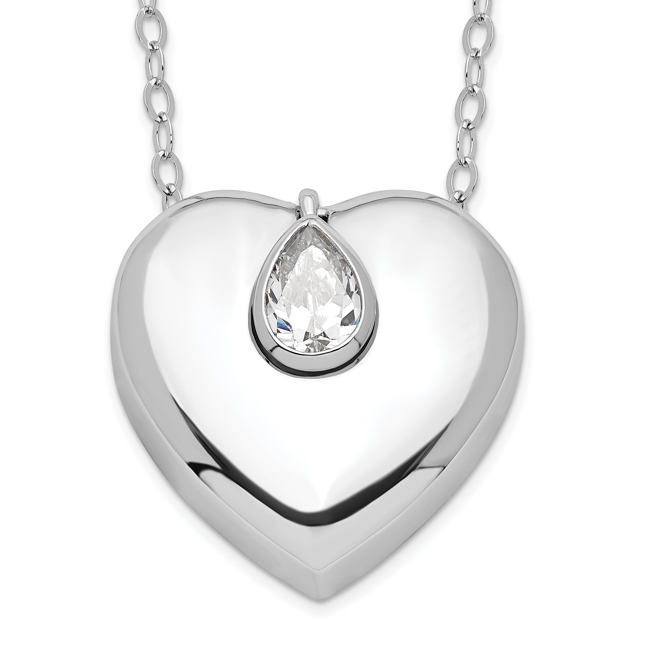 Sterlingsilber Sentimental Expressions Rhodiniert Zirkonia Missing You Ash Halter 18 Zoll Halskette