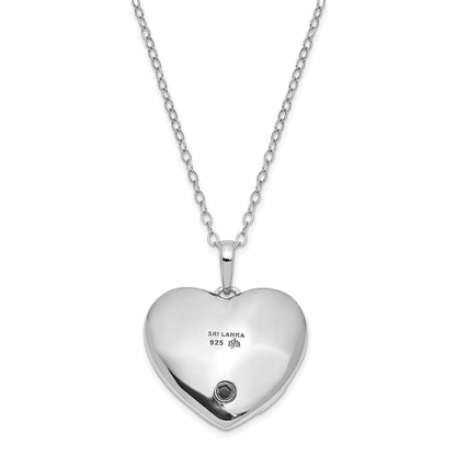 Sterlingsilber Sentimental Expressions Rhodiniert Antikisiert Pet Ash Halter 18 Zoll Halskette