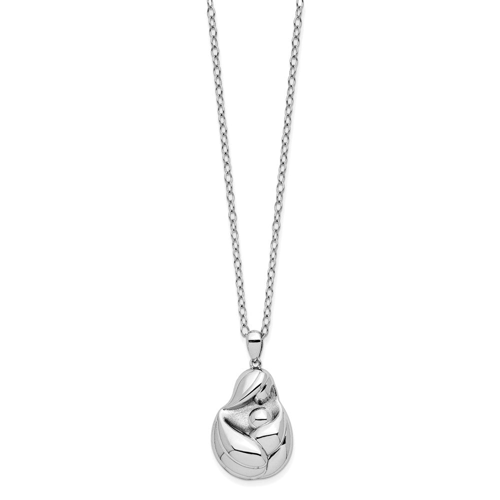 Sterlingsilber Sentimental Expressions Rhodiniert Mine To Keep Mama und Baby 18 Zoll Halskette