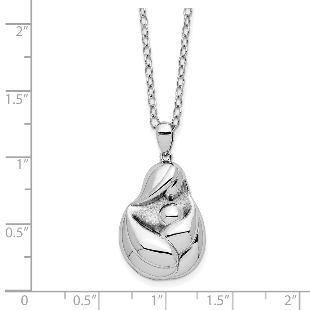 Sterlingsilber Sentimental Expressions Rhodiniert Mine To Keep Mama und Baby 18 Zoll Halskette