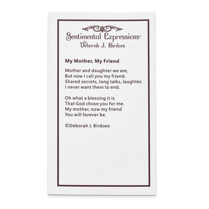 Sterlingsilber Sentimental Expressions Rhodiniert Zirkonia My Mutter Freund 18 Zoll Halskette