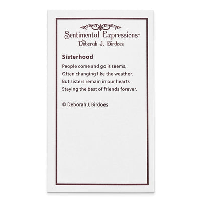 Sterlingsilber Sentimental Expressions Rhodiniert Zirkonia Antikisiert Sisterhood Blume Herz 18 Zoll Halskette