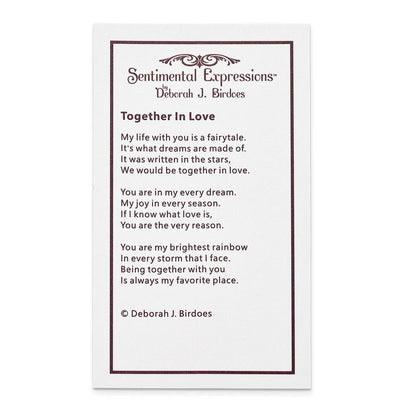 Sterlingsilber Sentimental Expressions Rhodiniert Zirkonia Zusammen in Liebe 18 Zoll Halskette