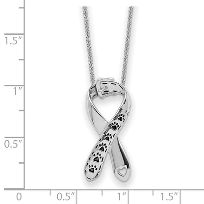 Sterlingsilber Sentimental Expressions Rhodiniert Antikisiert Citizens Against Animal Cruelty 22 Zoll Halskette