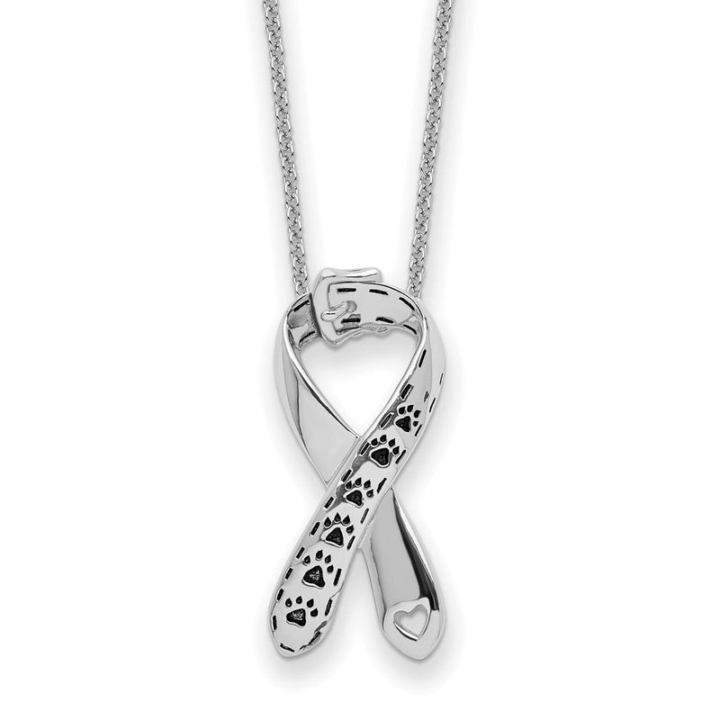 Sterlingsilber Sentimental Expressions Rhodiniert Antikisiert Citizens Against Animal Cruelty 22 Zoll Halskette