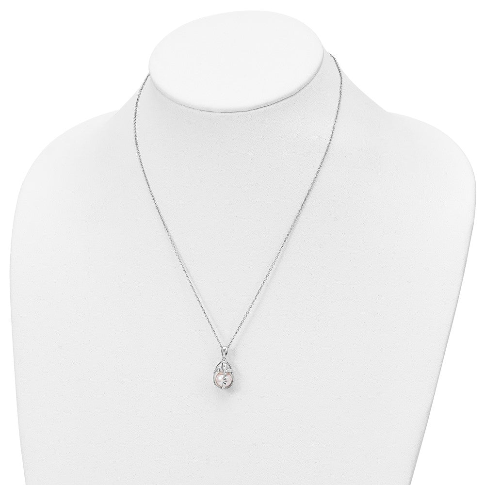 Sterlingsilber Sentimental Expressions Rhodiniert Fwc Perle Commitment 18 Zoll Halskette