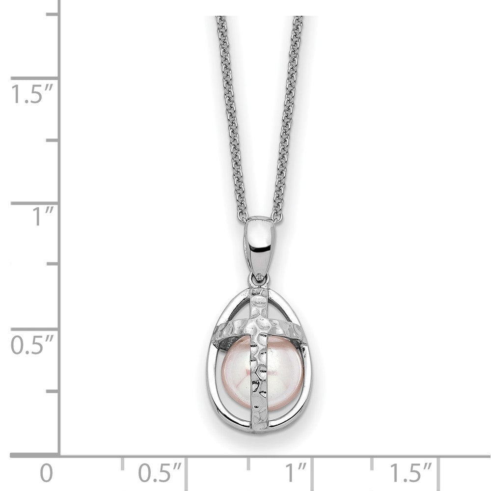Sterlingsilber Sentimental Expressions Rhodiniert Fwc Perle Commitment 18 Zoll Halskette