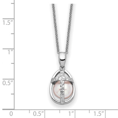 Sterlingsilber Sentimental Expressions Rhodiniert Fwc Perle Commitment 18 Zoll Halskette