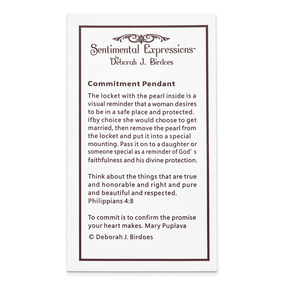 Sterlingsilber Sentimental Expressions Rhodiniert Fwc Perle Commitment 18 Zoll Halskette