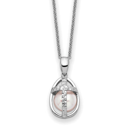 Sterlingsilber Sentimental Expressions Rhodiniert Fwc Perle Commitment 18 Zoll Halskette