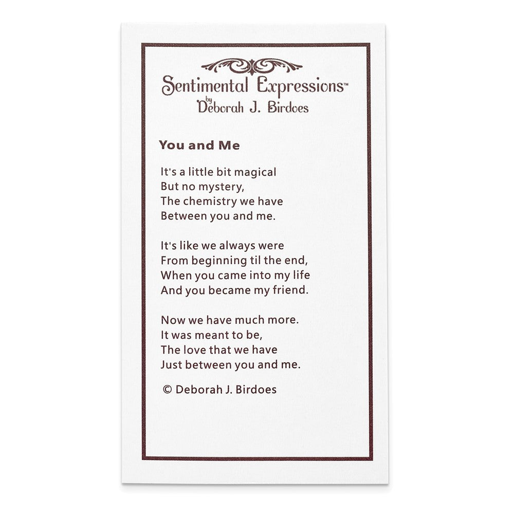Sterlingsilber Sentimental Expressions Rhodiniert Zirkonia You und Me Herz 18 Zoll Halskette