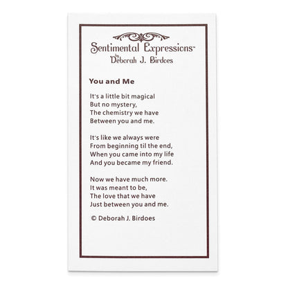 Sterlingsilber Sentimental Expressions Rhodiniert Zirkonia You und Me Herz 18 Zoll Halskette