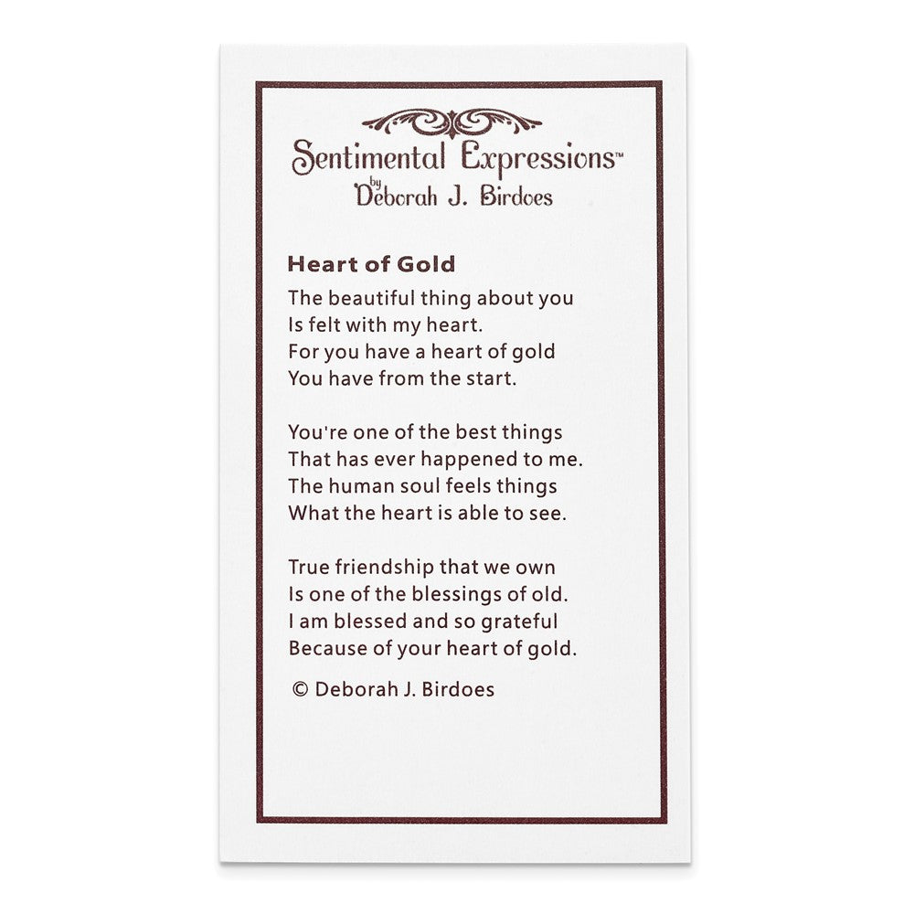 Sterlingsilber Sentimental Expressions Goldfarben Zirkonia Herz Of Gold 18 Zoll Halskette