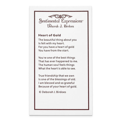 Sterlingsilber Sentimental Expressions Goldfarben Zirkonia Herz Of Gold 18 Zoll Halskette