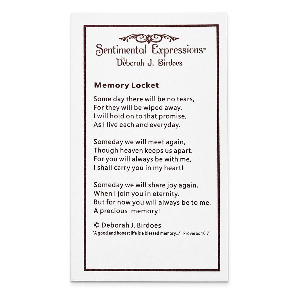 Sterlingsilber Sentimental Expressions Rhodiniert Zirkonia Erinnerung Kreuz Medaillon 18 Zoll Halskette