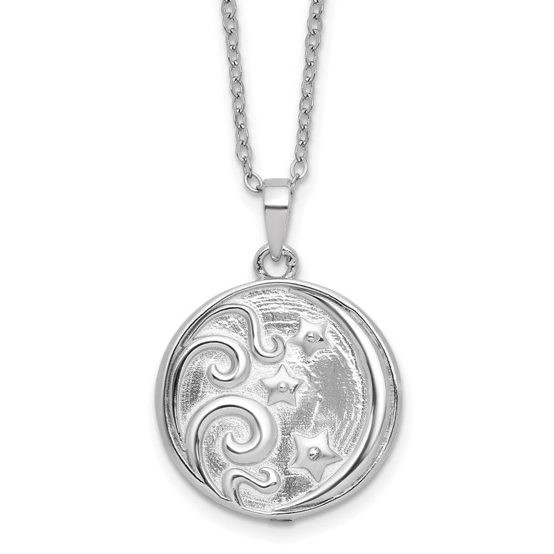 Sterlingsilber Sentimental Expressions Rhodiniert Antikisiert Goodnight Ash Halter 18 Zoll Halskette