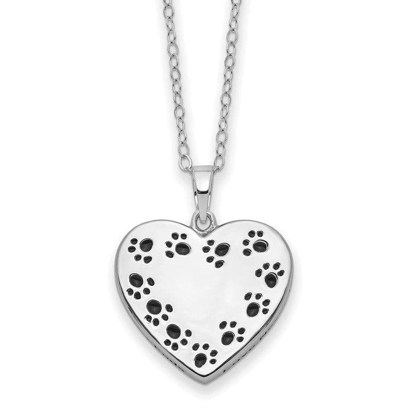 Sterlingsilber Sentimental Expressions Rhodiniert Antikisiert Liebe Never Ends Pet Ash Halter 18 Zoll Halskette