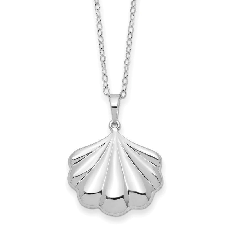 Sterlingsilber Sentimental Expressions Rhodiniert Muschel Ash Halter 18 Zoll Halskette