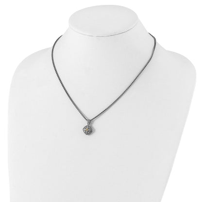 14K/silver Bicolor Shey Couture Sterlingsilber mit 14K Akzente 18 Zoll Diamant Halskette