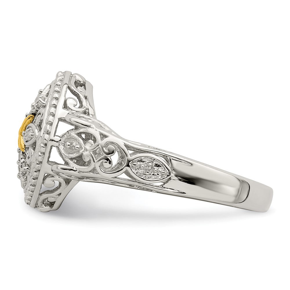 14K/silver Bicolor Shey Couture Sterlingsilber Rhodiniert mit 14K Akzente Diamant Ring