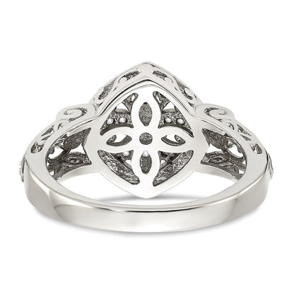 14K/silver Bicolor Shey Couture Sterlingsilber Rhodiniert mit 14K Akzente Diamant Ring