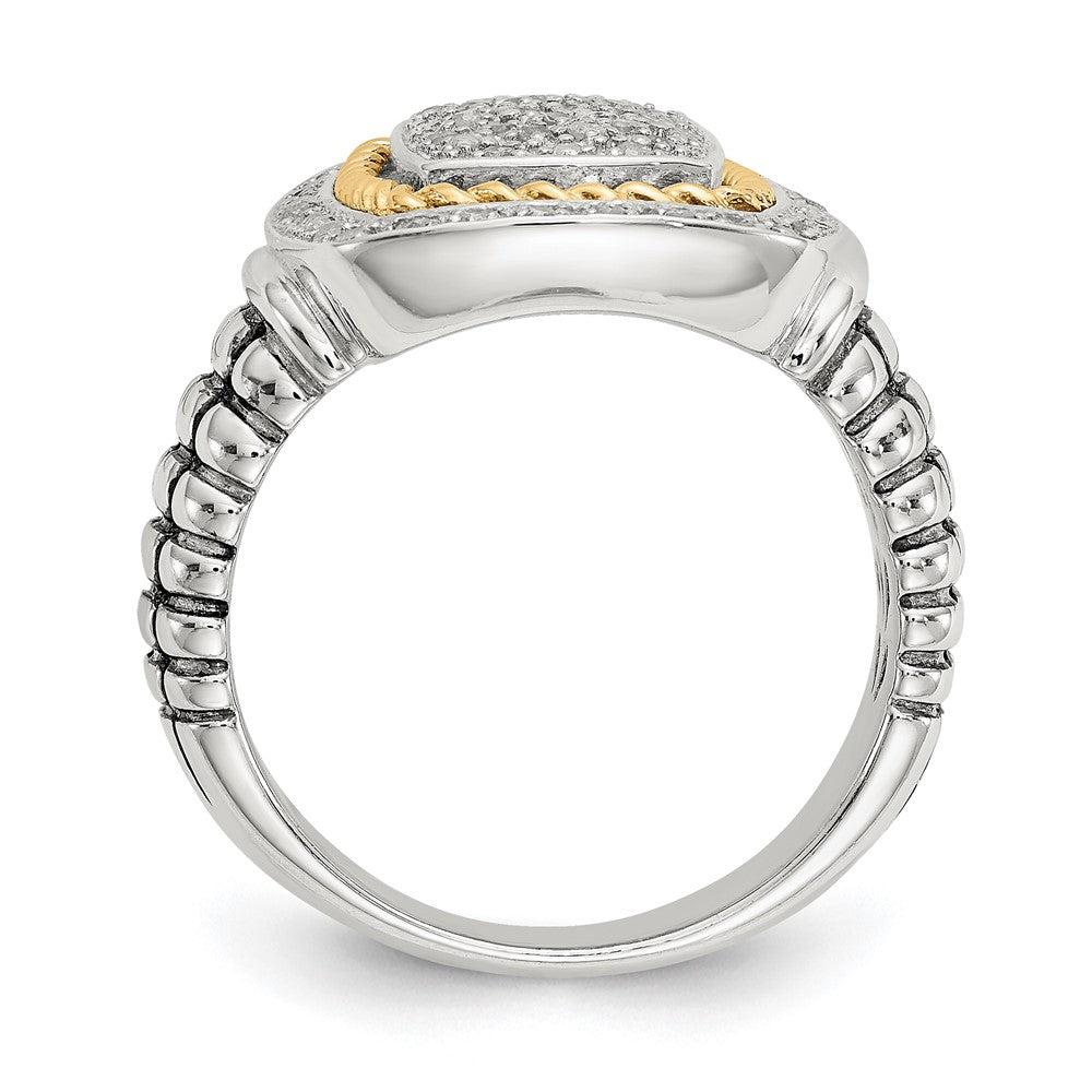 14K/silver Bicolor Shey Couture Sterlingsilber mit 14K Akzente Diamant Ring