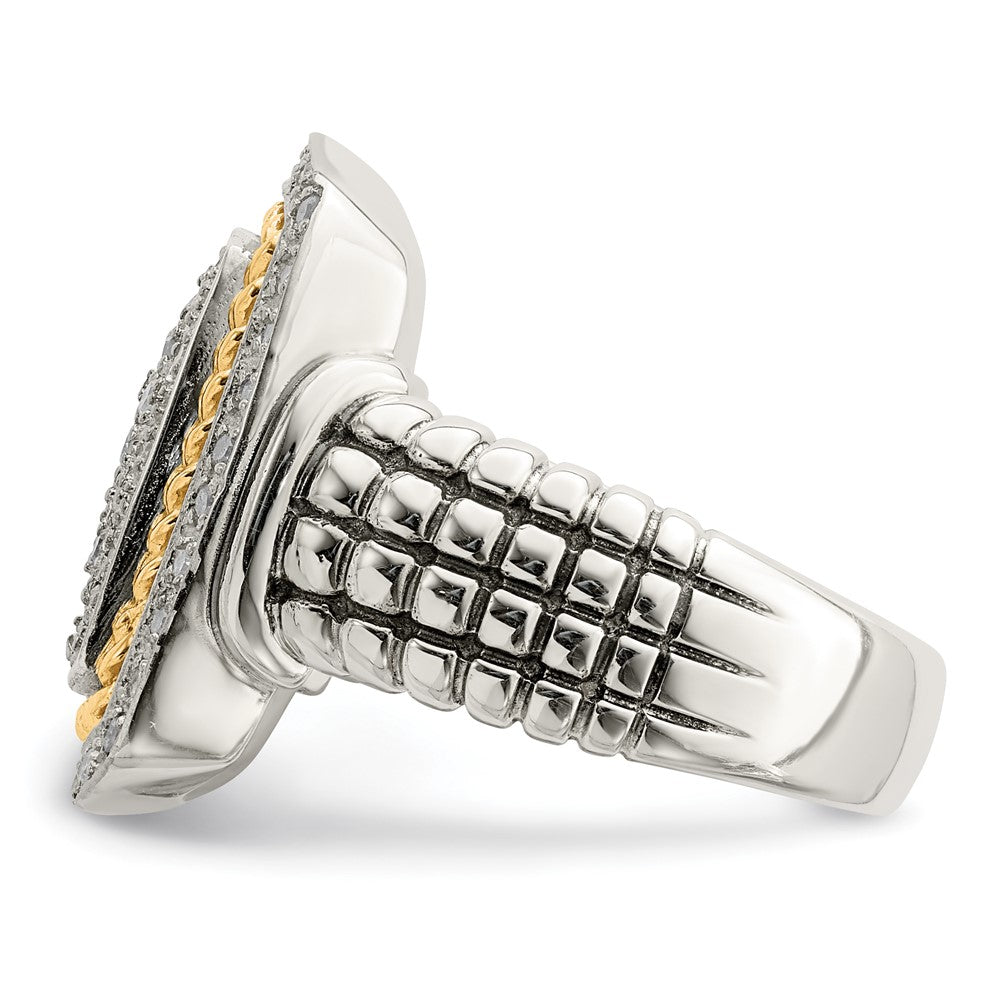 14K/silver Bicolor Shey Couture Sterlingsilber mit 14K Akzente Diamant Ring