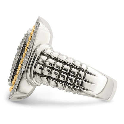 14K/silver Bicolor Shey Couture Sterlingsilber mit 14K Akzente Diamant Ring