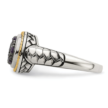 14K/silver Bicolor Shey Couture Sterlingsilber mit 14K Akzente Antikisiert Pavé‚äö Amethyst Ring