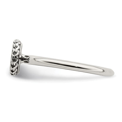 14K/silver Bicolor Shey Couture Sterlingsilber mit 14K Akzente Antikisiert Rund Zargenfassung Peridot Ring