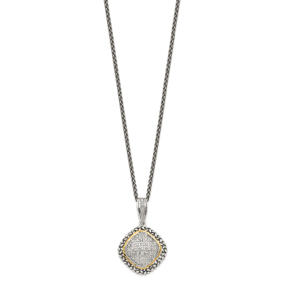 14K/silver Bicolor Shey Couture Sterlingsilber mit 14K Akzente 18 Zoll Antikisiert Diamant Halskette