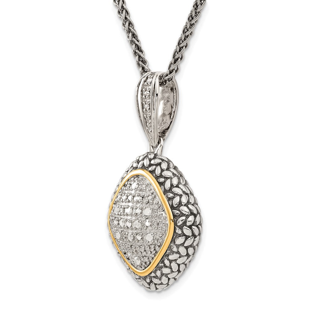 14K/silver Bicolor Shey Couture Sterlingsilber mit 14K Akzente 18 Zoll Antikisiert Diamant Halskette