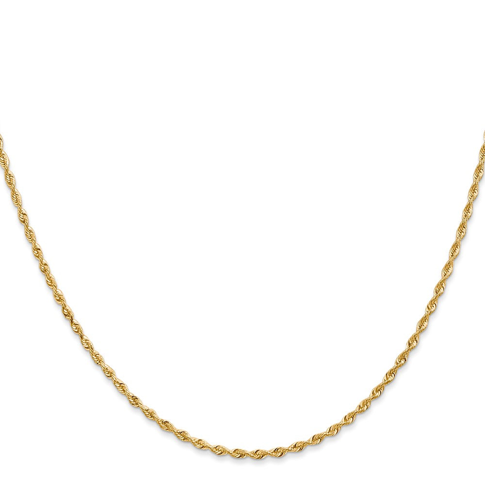 14K Gelbgold 1.85mm Diamantiert Vierfach Kordel Karabinerverschluss Halskette