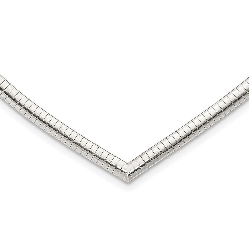Sterlingsilber 4mm Cubetto V-shaped Halskette