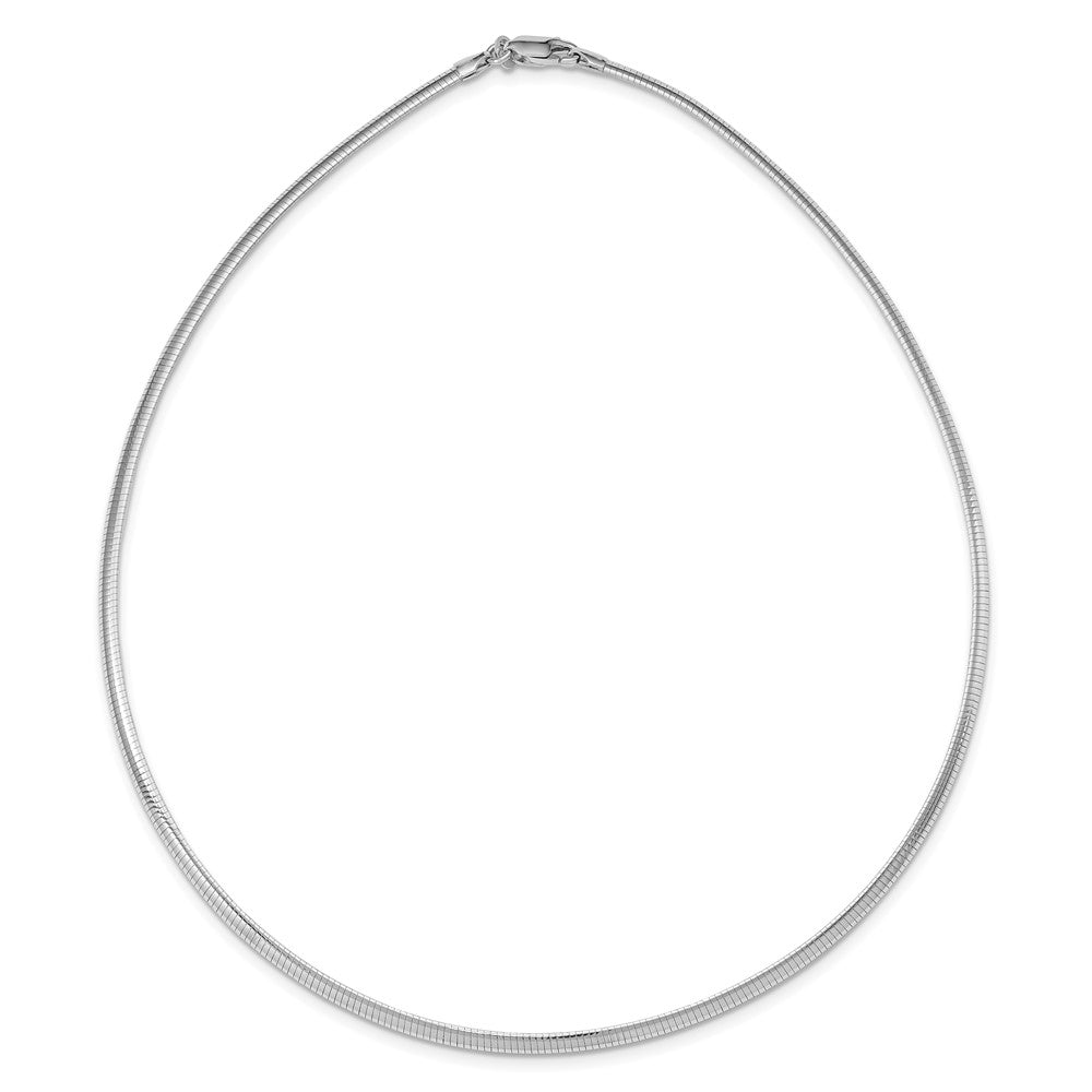 Sterlingsilber Rhodiniert 3mm Cubetto Halskette