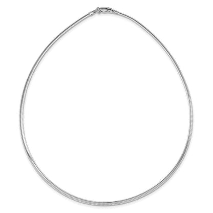 Sterlingsilber Rhodiniert 3mm Cubetto Halskette
