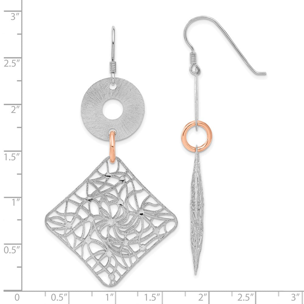 Sterlingsilber 18K Vergoldet Geometric Filigran Ohrhänger