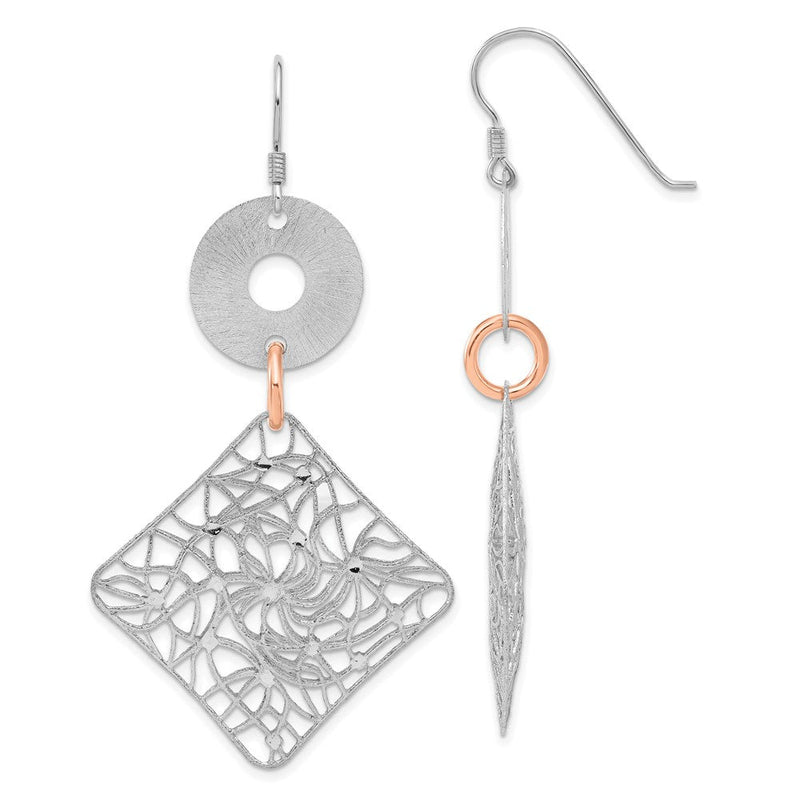 Sterlingsilber 18K Vergoldet Geometric Filigran Ohrhänger