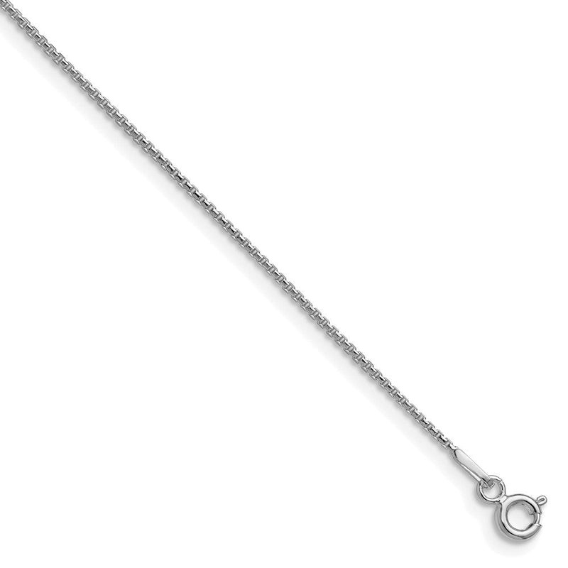 Sterlingsilber Rhodiniert.95mm Diamantiert Rund Venezianer Kette mit 2 Zoll Verlängerung.