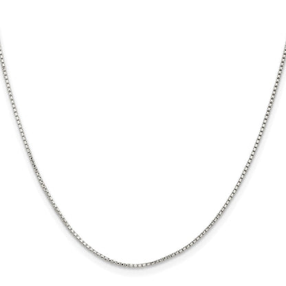 Sterlingsilber 1.1mm Diamantiert Rund Venezianer Kette mit 2 Zoll Verlängerung. Halskette