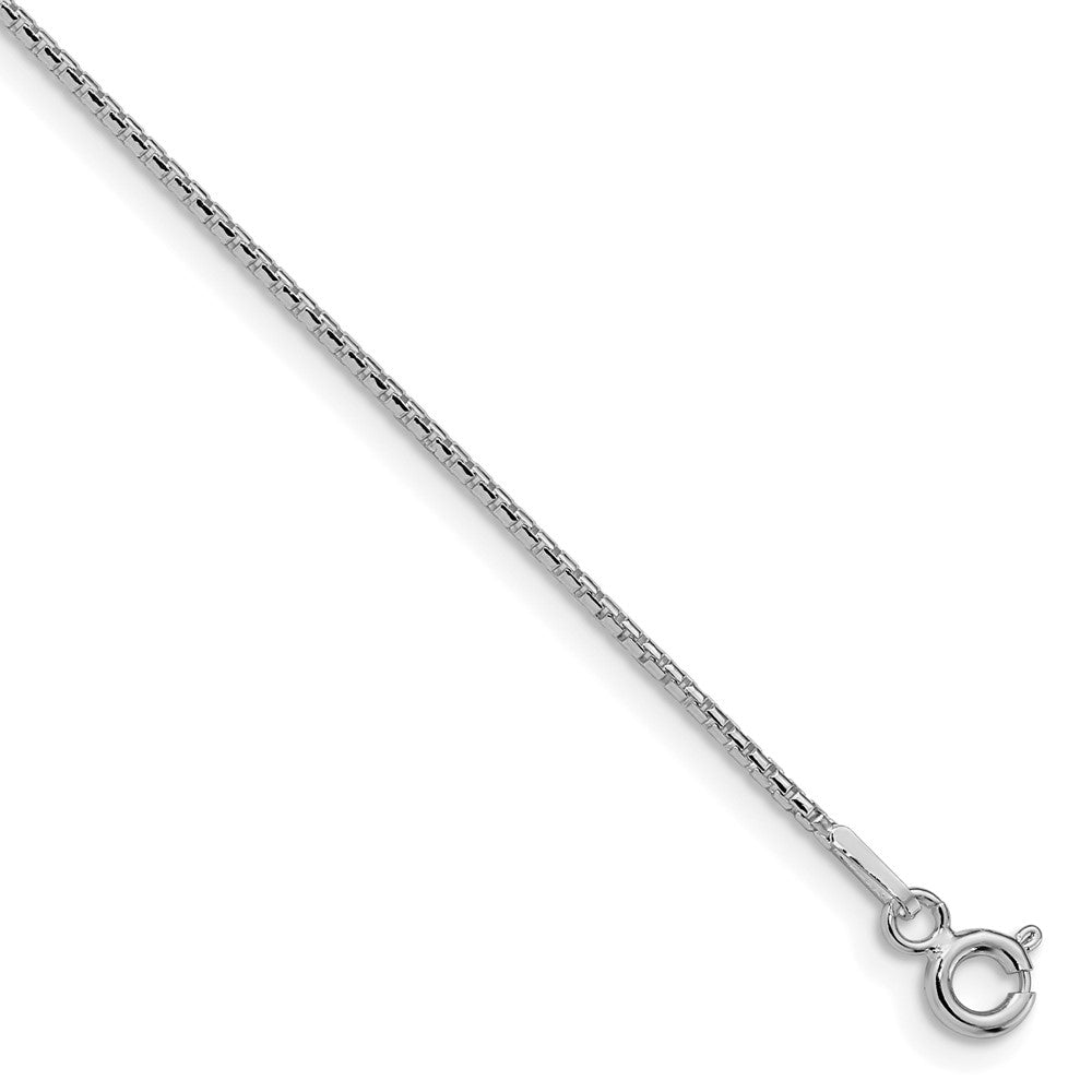 Sterlingsilber Rhodiniert 1.1mm Diamantiert Rund Venezianer Kette